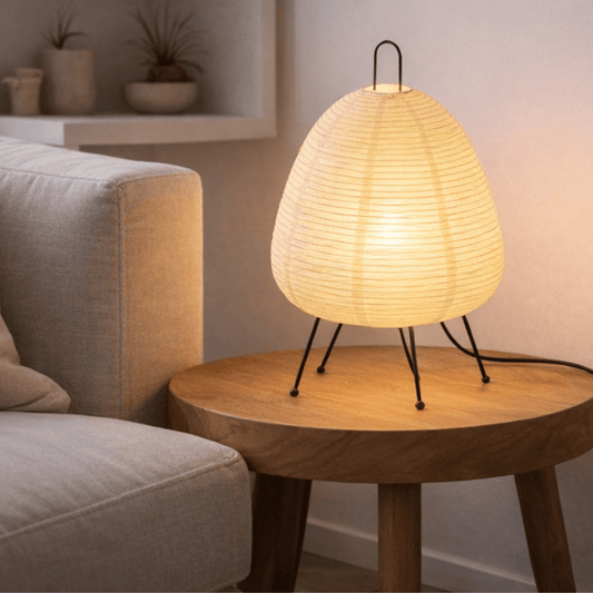 Lampe Japonaise Akari | Lampe de Table Papier de Riz Style Zen EU